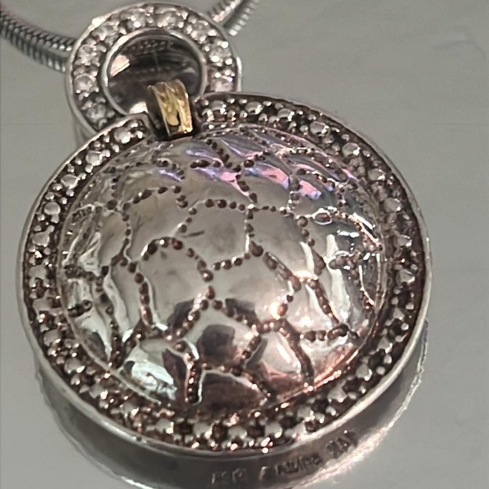 SONIA B BITTON 14k & 925 silver necklace 18” - Picture 2 of 8